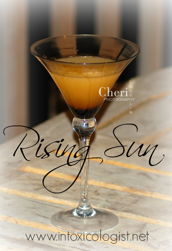 Rising Sun cocktail with (ri)1: (ri)1, pronounced “rye one”, is not only impressive in stature with its sleek bottling, but better yet it is remarkable in taste. This rye carries with it the feel of modern, cutting edge sophistication while maintaining the classic rye whiskey tradition.