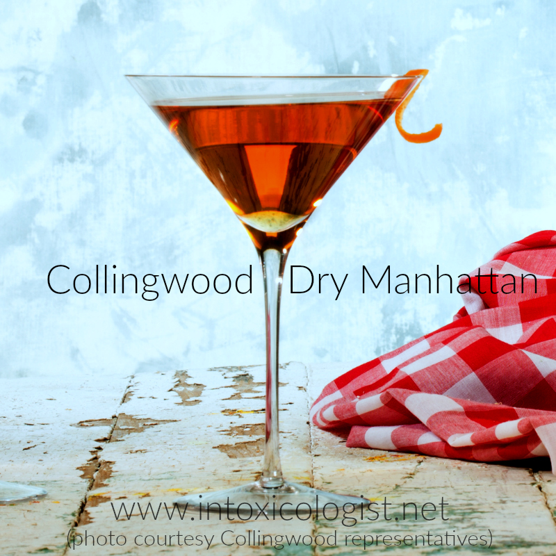 Collingwood Canadian Whisky contains light vanilla sweetness with rich nutty fruitcake feel. Try it in this easy to make Dry Manhattan.