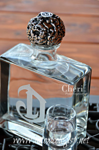 The DeLeón Tequila etched bottle is sexy, sleek. And how about that awesome lid! DeLeón Tequila is associated with a well-known music industry personality with several monikers.