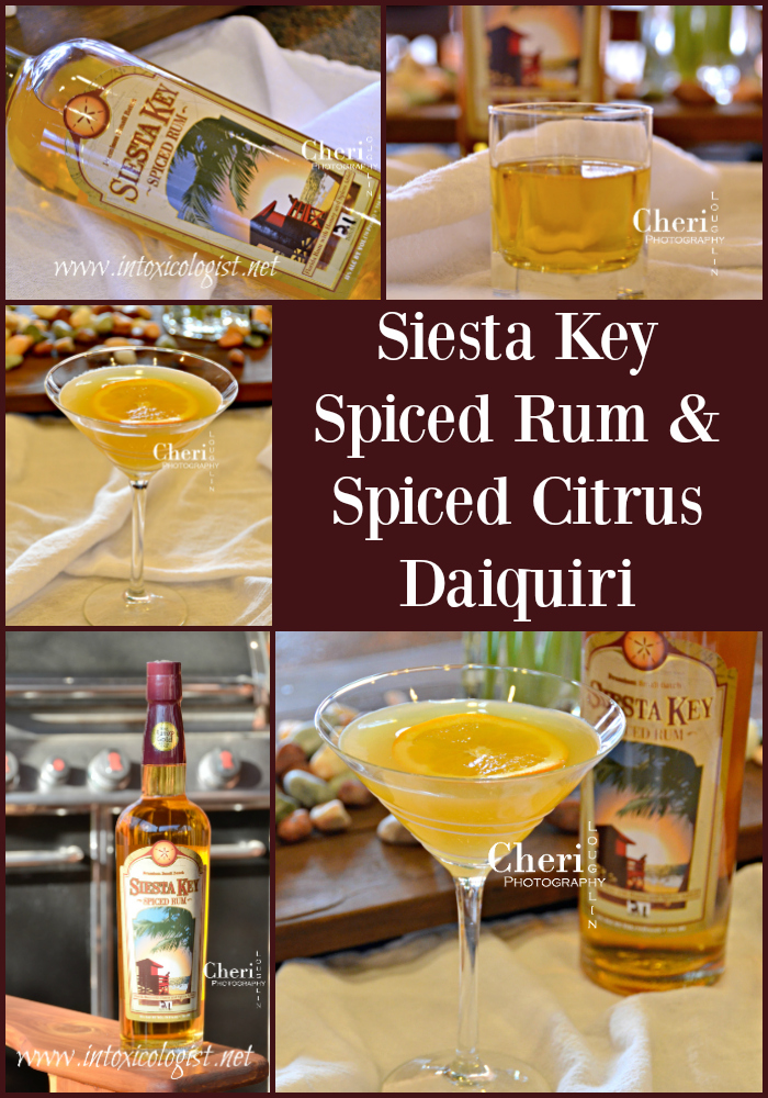 Siesta Key Spiced Rum uses natural ground spices and honey to enhance the flavor of this rum. It’s completely evident in the flavor that Siesta Key Spiced Rum is crafted with care. Spiced Citrus Daiquiri recipe included.