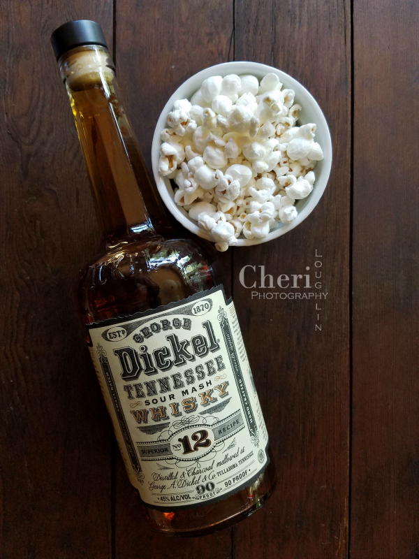 George Dickel Tennessee Whisky pairs well with white cheddar cheeses. Make it a sneaky cheesy snack with white cheddar popcorn.