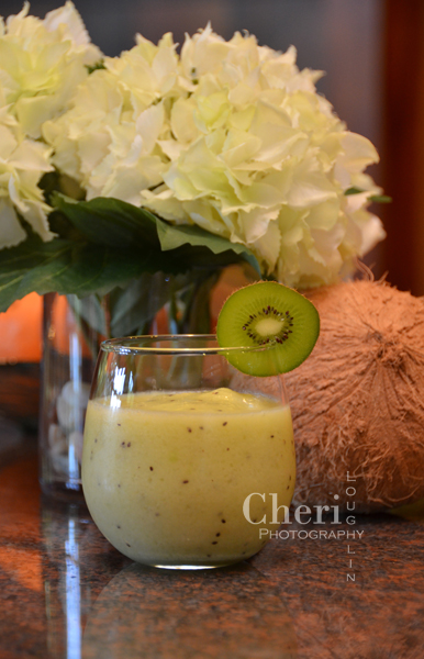 The Kiwi Colada frozen mocktail is ideal for warm weather sipping or blend this in place of your morning smoothie.
