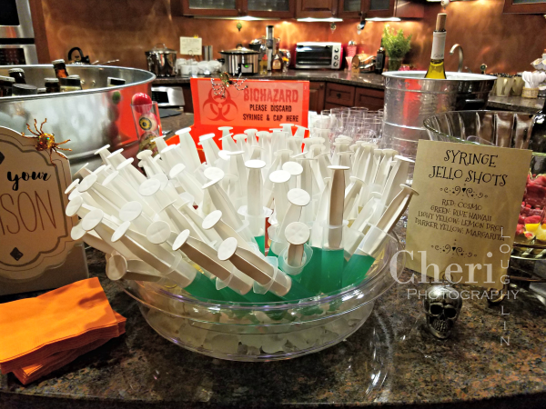Gelatin syringe shots were a hit with four different craft cocktail flavors to choose from.